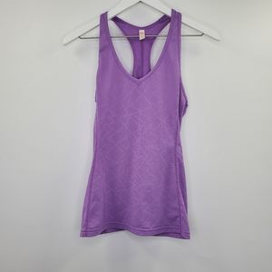 Lucy Purple Eyelet Racerback Tank Top Workout Yoga